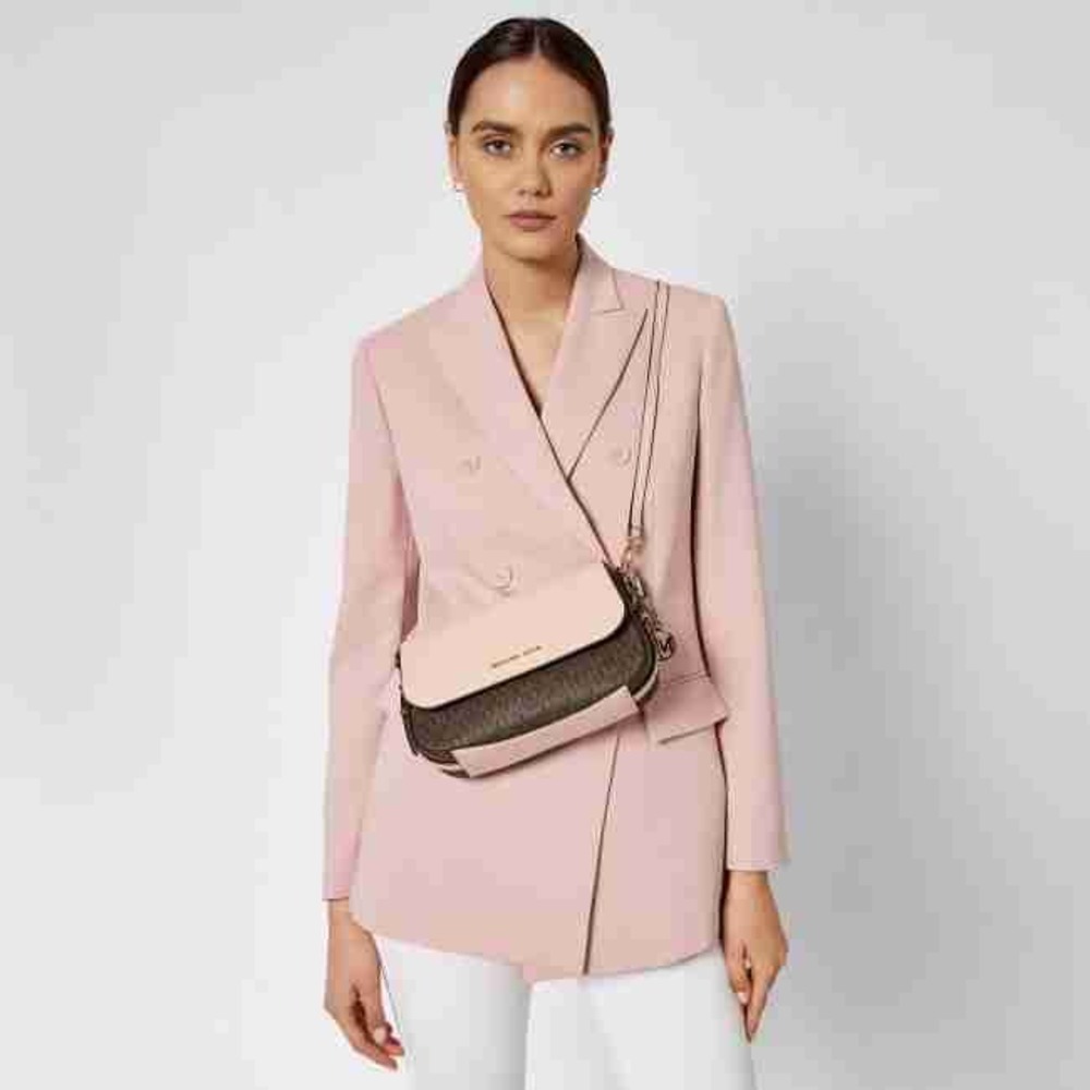 Michael Kors women crossbody shoulder bag Signature Logo Pink Leather